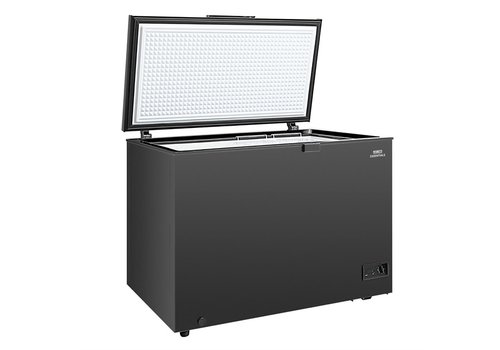  HorecaTraders Chest Freezer | Steel | Black 84.5(H) x 111.6(W) x 64.4(D)cm 