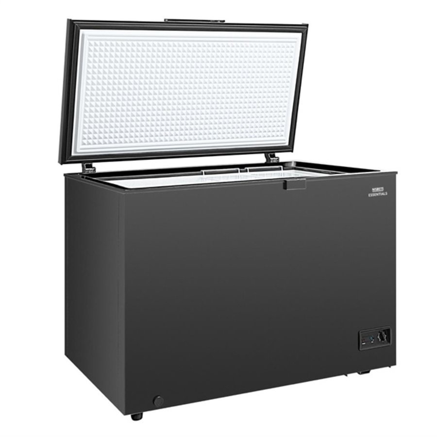 Gefriertruhe | Stahl | Schwarz 84,5 (H) x 111,6 (B) x 64,4 (T) cm