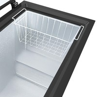 Gefriertruhe | Stahl | Schwarz 84,5 (H) x 111,6 (B) x 64,4 (T) cm