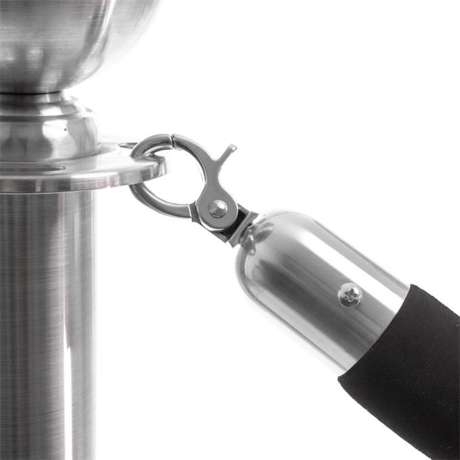 Corde de barrière | Acier inoxydable/Noir | 157 cm