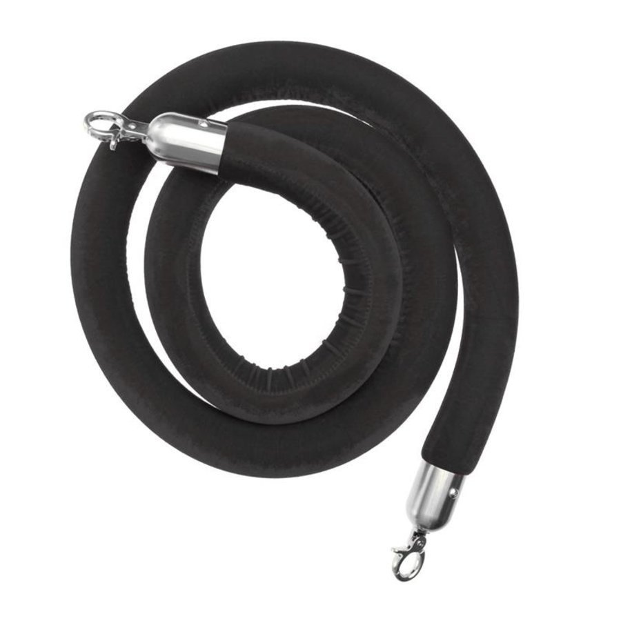 Corde de barrière | Acier inoxydable/Noir | 157 cm