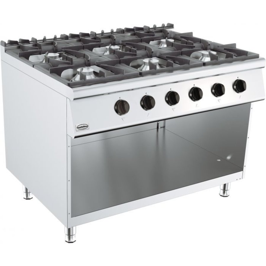 Plaque de cuisson à gaz | Modèle debout | Gaz | 6 brûleurs| 1200 x 900 x 900 mm
