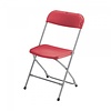 HorecaTraders Chaise pliante Europe | Plastique | Rouge | 12 pièces
