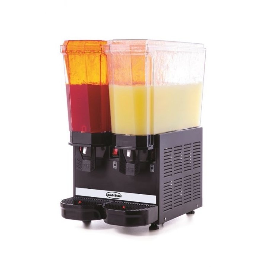 Distributeurs de boissons | 2X20L | Noir | 365 x 520 x 665 mm