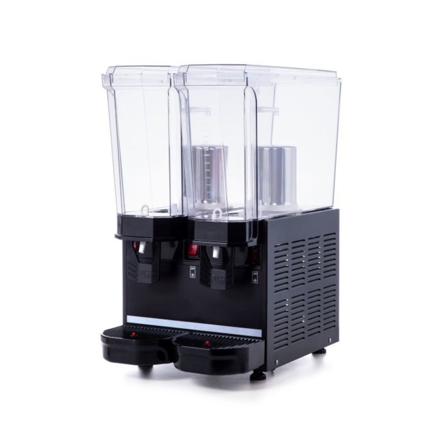 Distributeurs de boissons | 2X20L | Noir | 365 x 520 x 665 mm