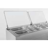 Saladette 2 doors with worktop 108.5x136x70 cm (HxBxD)