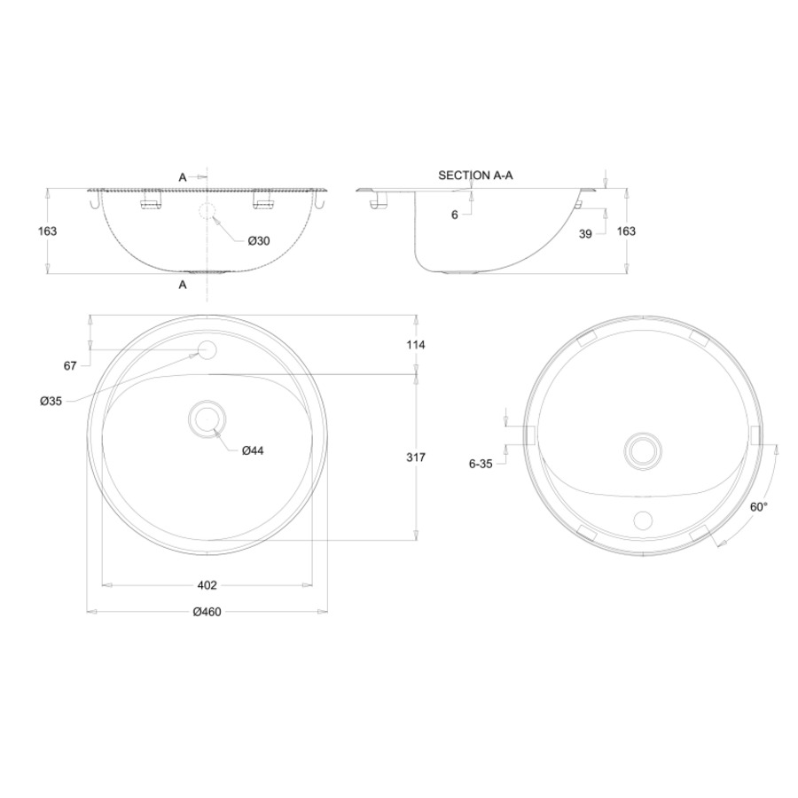 Catering stainless steel sink / fountain 16x46x20 CM