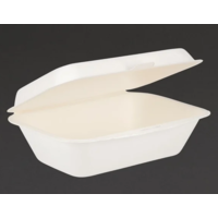 Compostable bagasse maaltijddozen 182mm (250 stuks)