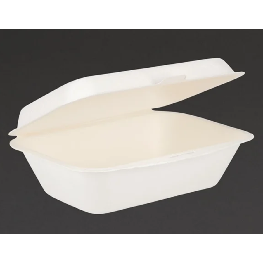 Kompostierbare Bagasse-Mahlzeitenboxen 182 mm (250 Stück)