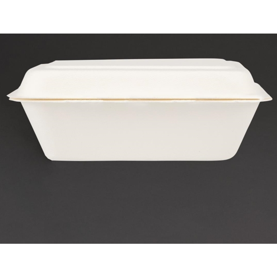 Boîtes repas compostables en bagasse 182 mm (250 pièces)