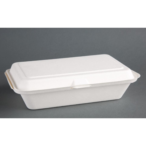  HorecaTraders Compostable compostable bagasse food boxes 24.8cm (250 pieces) 