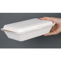Boîtes alimentaires compostables en bagasse 24,8 cm (250 pièces)