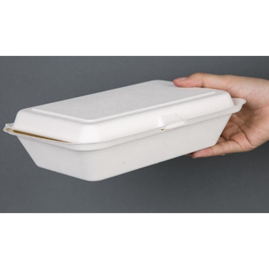 Boîtes alimentaires compostables en bagasse 24,8 cm (250 pièces)