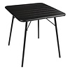 Table carrée en acier noir 70 cm