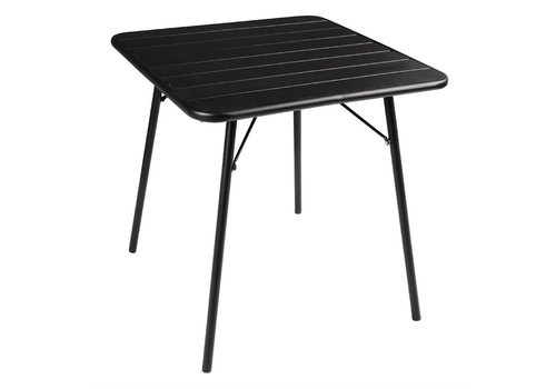  Bolero Table carrée en acier noir 70 cm 