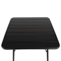 Table carrée en acier noir 70 cm