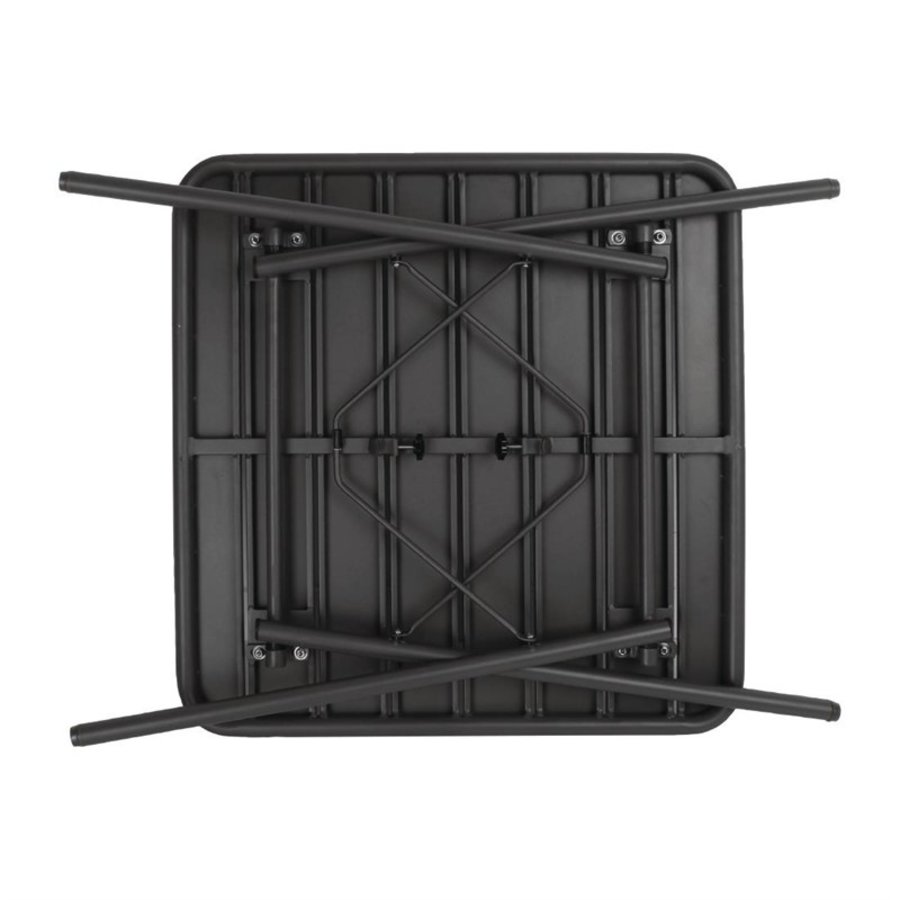Table carrée en acier noir 70 cm