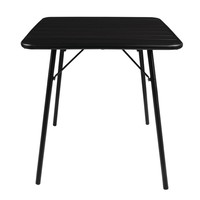 Table carrée en acier noir 70 cm