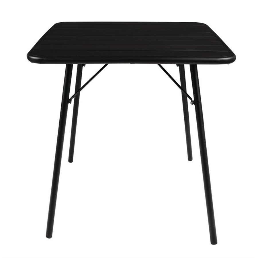 Table carrée en acier noir 70 cm
