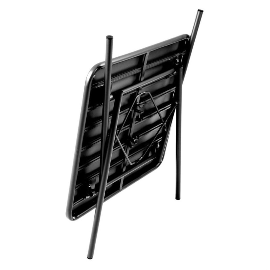 Table carrée en acier noir 70 cm