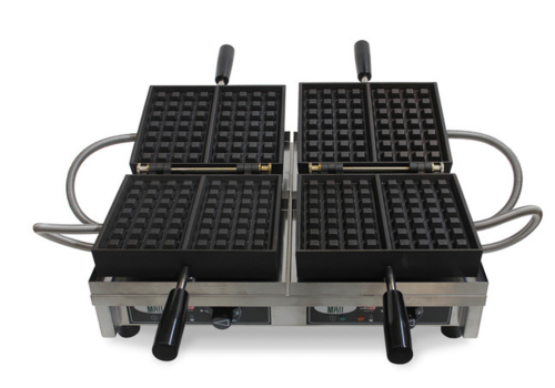  HorecaTraders Doppelwaffeleisen - 4x7 Lüttich 