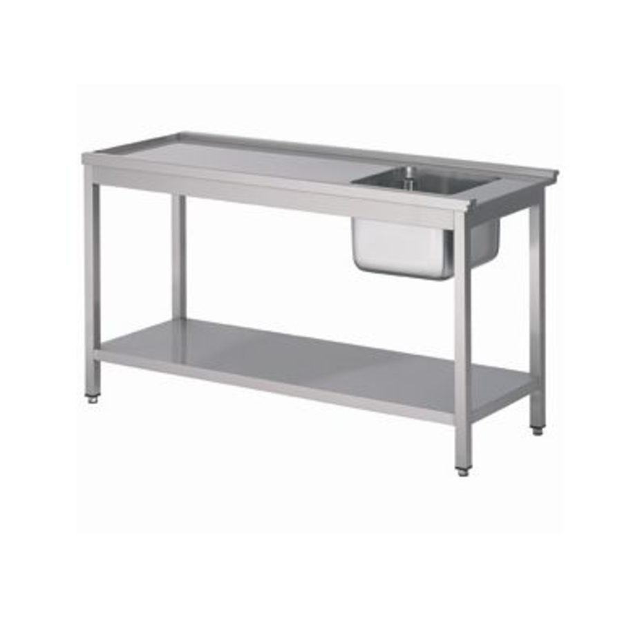 Table de vidange | Plateau du sol | acier inoxydable | 1200 x 750 x 900 mm