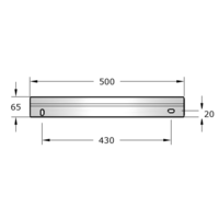 Washing trough | Perfect II | With pipe | 4 washing places | 2400 x 475 x 425 mm