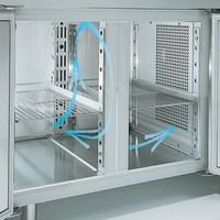 Établi réfrigéré pour boulangerie | 2 portes | Tailles FR