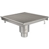 HorecaTraders Professional Kitchen Sink | stainless steel | 3.7 l/s | Vertical discharge 263/303 mm | 50x50cm