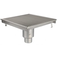 Professionelle Küchenspüle | Edelstahl | 3,7 l/s | Abgang senkrecht 263/303 mm | 50 x 50 cm