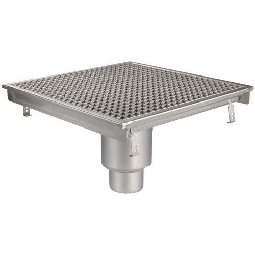  HorecaTraders Professionelle Küchenspüle | Edelstahl | 3,7 l/s | Abgang senkrecht 263/303 mm | 50 x 50 cm 
