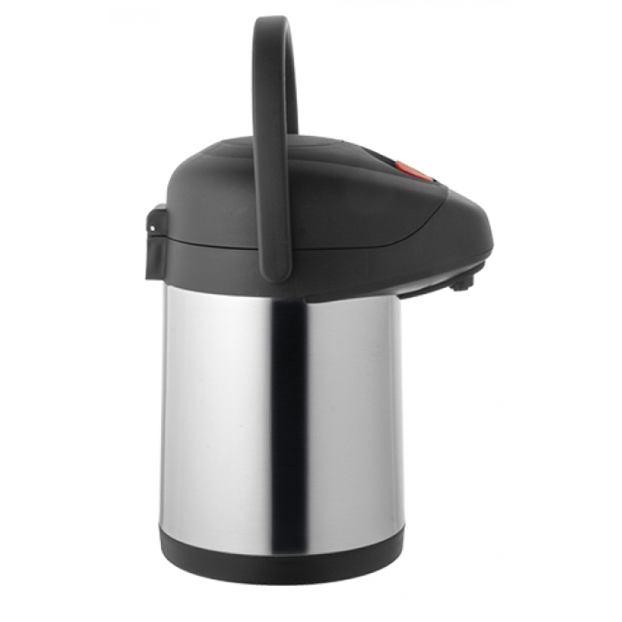 Bouteille thermos | 2,5 litres | Noir | acier inoxydable | Fonction pompe