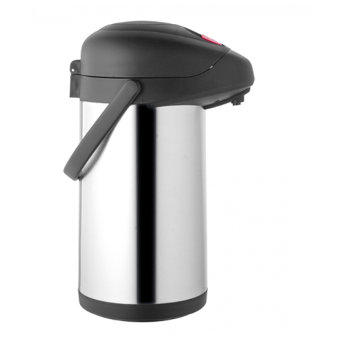  HorecaTraders Thermos | 4 liters | Black | stainless steel | Pump function 