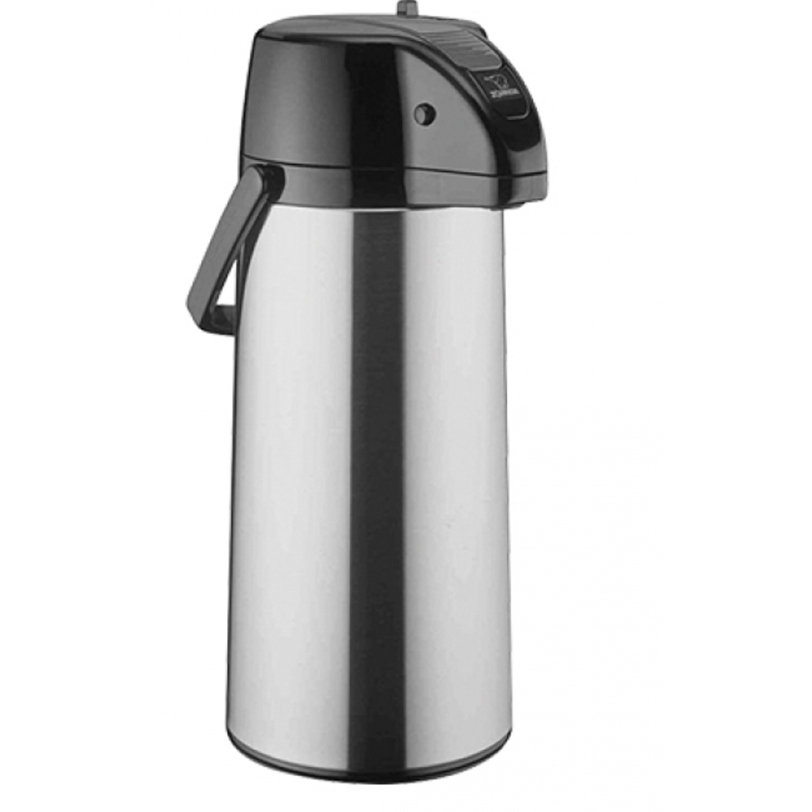 Bouteille thermos | 2,2 litres | Noir | acier inoxydable | Fonction pompe