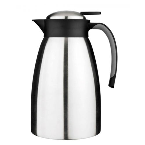 HorecaTraders vacuum jug| 1 liter | Black | stainless steel 