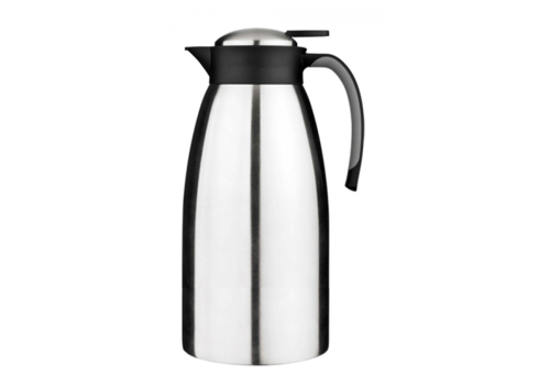  HorecaTraders Isolierkanne| 1,5 Liter | Schwarz | Edelstahl 