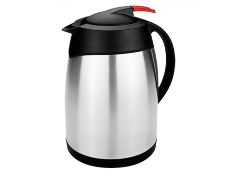  HorecaTraders Isolierkanne| 2,5 Liter | Schwarz | Edelstahl 
