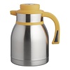 HorecaTraders vacuum jug 1.5L | Stainless steel | Yellow