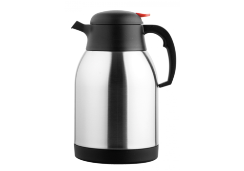  HorecaTraders pichet isotherme| 2 litres | Noir | Acier inoxydable 