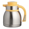 HorecaTraders Insulated jug 1.0L | Stainless steel | Yellow