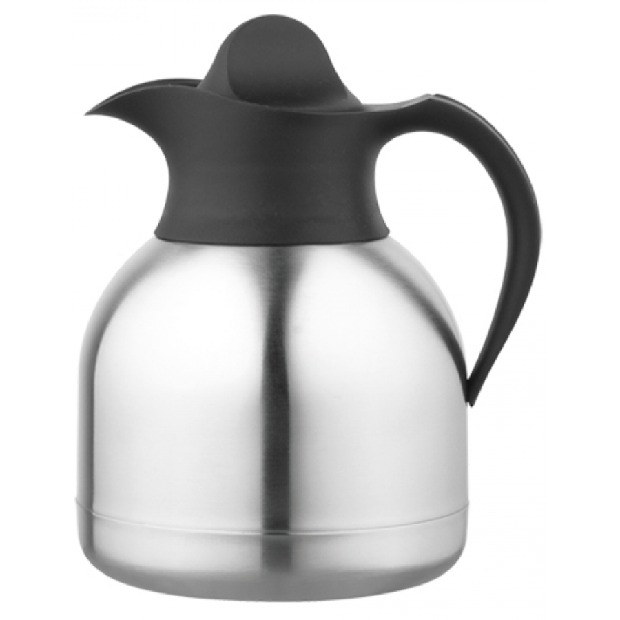 pichet isotherme| 1 litre | Noir | Acier inoxydable