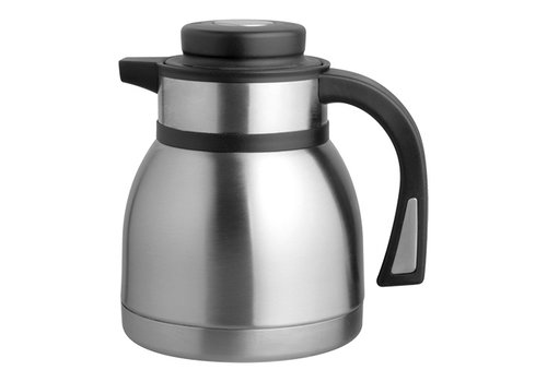  HorecaTraders Insulated jug 1.0L | Stainless steel | Black 