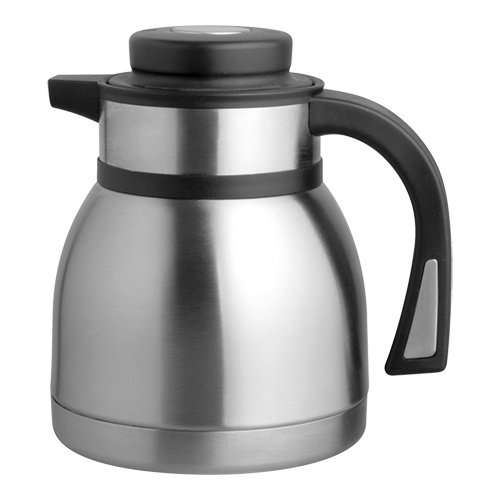  HorecaTraders Insulated jug 1.0L | Stainless steel | Black 