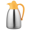 HorecaTraders pichet isotherme| 1,5 litre | Jaune | Acier inoxydable