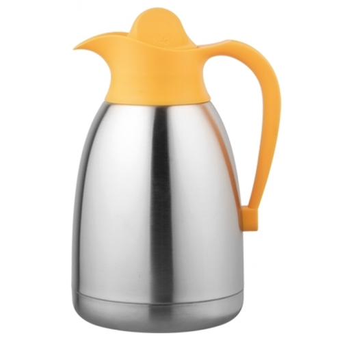  HorecaTraders vacuum jug| 1.5 liters | Yellow | stainless steel 