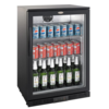 HorecaTraders Bar cooler| aluminum | Black | 1 Door | 520x600x850mm