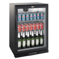 Refroidisseur de bar | aluminium | Noir | 1 porte | 520 x 600 x 850 mm