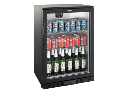  HorecaTraders Bar cooler| aluminum | Black | 1 Door | 520x600x850mm 