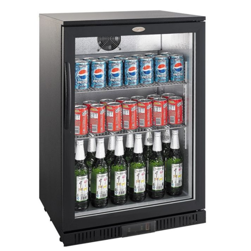  HorecaTraders Refroidisseur de bar | aluminium | Noir | 1 porte | 520 x 600 x 850 mm 