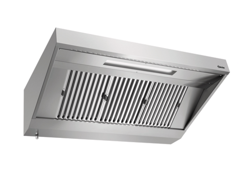  HorecaTraders Wall-mounted extractor hood | Steel | 42kg | 1600x900x450mm 